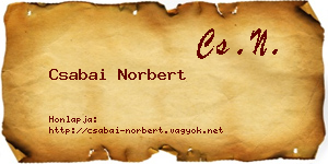 Csabai Norbert névjegykártya